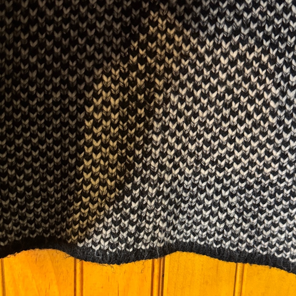 Z Supply from Anthropologie Black & Gray Aztec Patterned Turtleneck Zip Sweater - Picture 6 of 7